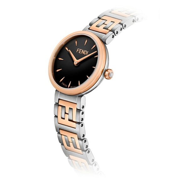 Fendi Forever Analog Black Round Dial Women\'s Watch Color: Gold and Steel main image 4